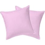 Housse de couette - homerokk - 220x240 cm - 100% coton - rose pale - 2 taies + drap housse 140x190