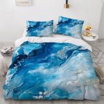 Housse de couette 220x240cm rayures bleues et blanchesparure de lit ado fille gar�onhousse de couette ...