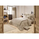 Housse de couette 240 x 220 cm ? double gaze de coton luxe - ficelle