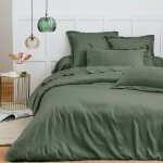 Housse de couette 240 x 220 cm prémium pour lit 2 places - prémium romarin Housse de couette 240 x 220 cm prémium pour lit 2 places - prémium romarin