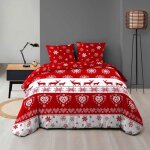 Housse de couette 240 x 220 cm en microfibre de flanelle floconette Housse de couette 240 x 220 cm en microfibre de flanelle floconette