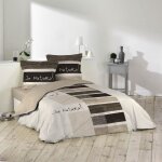 Housse de couette - 240 x 260 cm + taies - bambou - choco