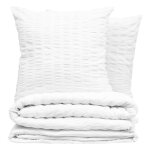 Housse de couette 240x220 seersuck + 2 taies polycoton