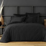 Housse de couette 240x260 cm satin de coton noir
