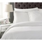 Housse de couette 240x280 cm unie blanche 100 % coton 57 fils + 2 taies doreiller assorties ? fabrication ... Housse de couette 240x280 cm unie blanche 100 % coton 57 fils + 2 taies doreiller assorties ? fabrication ...