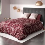 Housse de couette 260x240 vishka + 2 taies coton bio 57 fils