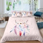 Housse de couette - 3d imprimée - microfibre - 240x260 cm - 2 taies 65x65 cm - rose Housse de couette - 3d imprimée - microfibre - 240x260 cm - 2 taies 65x65 cm - rose