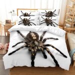 Housse de couette adolescent araigne noire parure de lit avec fermeture clair doux housse de couette ...