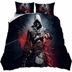 Housse de couette adulte assassins creed ensemble de literie impression 3d et 2 taie doreiller 200x200cm ...