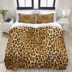 Housse de couette adulte - motif peau de lopard - multicolore - 140x200cm