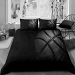 Housse de couette - basket - noire - r�sistant au r�tr�cissement - 220x240cm