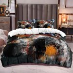 Housse de couette chat sorcier - harry potter - microfibre - multicolore - impression 3d