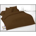 Housse de couette - décors de maison - chocolat - 220x240cm - 100% coton - lavable à 40° Housse de couette - décors de maison - chocolat - 220x240cm - 100% coton - lavable à 40°