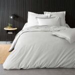 Housse de couette blanc en percale de coton 260 x 240 cm Housse de couette blanc en percale de coton 260 x 240 cm