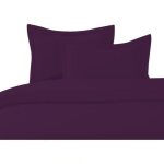 Housse de couette - dublanc - prune - 140x200cm - 100% coton - lavable � 40�