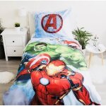 Housse de couette enfant - avengers - 140x200 cm - 100% coton - double face - taie 70x90 cm