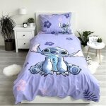 Parure de lit - disney - stitch - housse de couette 140x200 cm - taie doreiller 70x90 cm - 100% coton ...