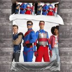 Housse de couette enfant cast of henry danger set literie 3 pi�ces - fantaisie - synth�tique - parure ...