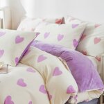 Housse de couette flanelle parure de lit adulte - ashanlan - 220 x 240cm et 2 taie doreiller 65x65cm ...