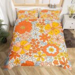 Housse de couette fleurie vintage parure de lit 140x200 cm ensemble de literie mignon florald�coration ...