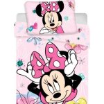 Parure de lit - disney - minnie - housse de couette 100x135cm - taie doreiller 40x60cm - 100% coton