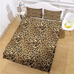 Housse de couette - motif l�opard 3d - microfibre premium - multicolore