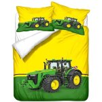 Housse de couette - motif tracteur et moissonneuse - 140x200cm - multicolore - synth�tique