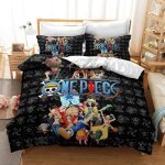 Housse de couette one piece - luffy - 200x200cm - multicolore - synth�tique