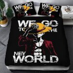 Housse de couette one piece parure de lit 220x240 cm en microfibre avec 2 taie
