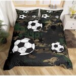 Housse de couette parure de lit football pour enfantparure de lit football pour gar�ons et filleshousse ...