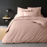 Housse de couette rose en percale de coton - douceur et �l�gance 260 x 240 cm