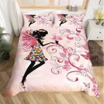 Housse de couette - la petite fille - 220x240cm - 2 taies 65x65cm - microfibre 3d