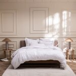 Housse de couette prestige 100% satin de coton peign� avec fines rayures / 120 fils / cm� coton pur - ...