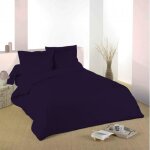 Housse de couette prune 240 x 220 cm / 100% coton / 57 fils / cm² pour lit 2 places Housse de couette prune 240 x 220 cm / 100% coton / 57 fils / cm² pour lit 2 places
