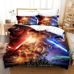 Housse de couette - star wars - 220x240cm - motifs jacquard - microfibre 90 gr Housse de couette - star wars - 220x240cm - motifs jacquard - microfibre 90 gr