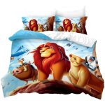 Housse de couette et taie doreiller roi lion taie doreiller 140x200cm[12993]