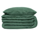 Parure de lit gaze de coton vert c�ladon 260x240cm - atmosphera cr�ateur dint�rieur