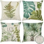 Housse de coussin - multicolore - 60x60cm - impermable - motif feuille - extrieur