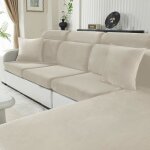Housse coussin canap� velours - vetobiol - beige - 76x76x30 cm - polyester - �tanche - hypoallerg�nique ...