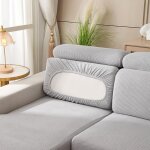 Housse de coussin de canap� - vetobiol - polyester - gris - 45 - 65 cm - antid�rapant - sangles �lastiques ...