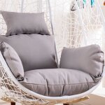 Housse de coussin pour chaise doeuf suspendue - gris foncé - design asymétrique Housse de coussin pour chaise doeuf suspendue - gris foncé - design asymétrique