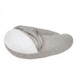 Housse pour coussin de grossesse maternit� et dallaitement - 100% coton - 170 cm - gris pois - monsieur ...