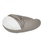 Housse pour coussin de grossesse maternit� et dallaitement - 100% coton - 170 cm - gris uni - monsieur ...