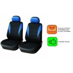 Housses couvre sieges avant voiture en tissu bleu - noir - audi skoda suzuki