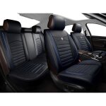 Housses couvre sige jeu complet cuir noir bleu peugeot 308 208 2008 3008