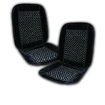 Housses couvre - si�ge - universelles - lot de 2 - anatomiques - fonction massant - boules en bois