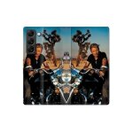Housse cuir portefeuille pour samsung galaxy s22 plus musique johnny hallyday moto