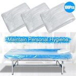 Housse de drap jetable - haopyou - 90x180 cm - 100 pices - synthtique - uni