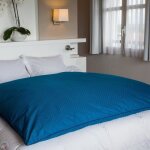 Housse d�dredon - castex couettes naturelles - 140x160 cm - coton jacquard - lavable en machine - �l�gance ...