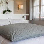 Housse d�dredon - castex couettes naturelles - 140x160 cm - coton jacquard - gris clair - lavable � 40� ...